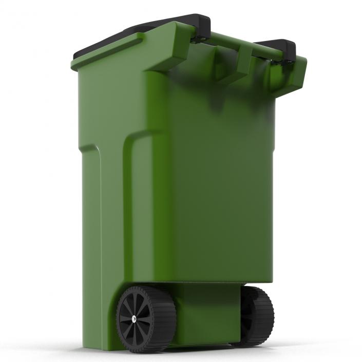 3D Wheeled Recycling Container with Lid