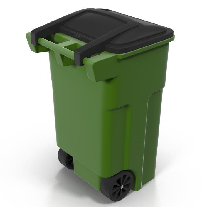 3D Wheeled Recycling Container with Lid