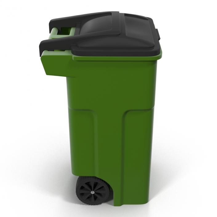 3D Wheeled Recycling Container with Lid