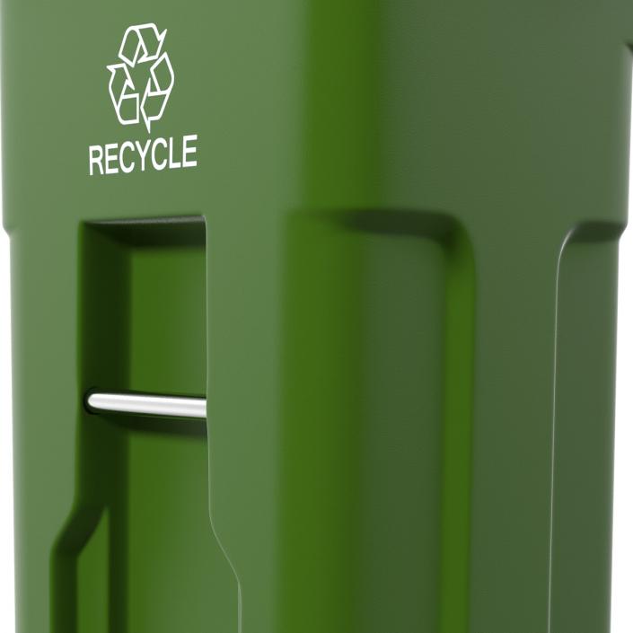 3D Wheeled Recycling Container with Lid