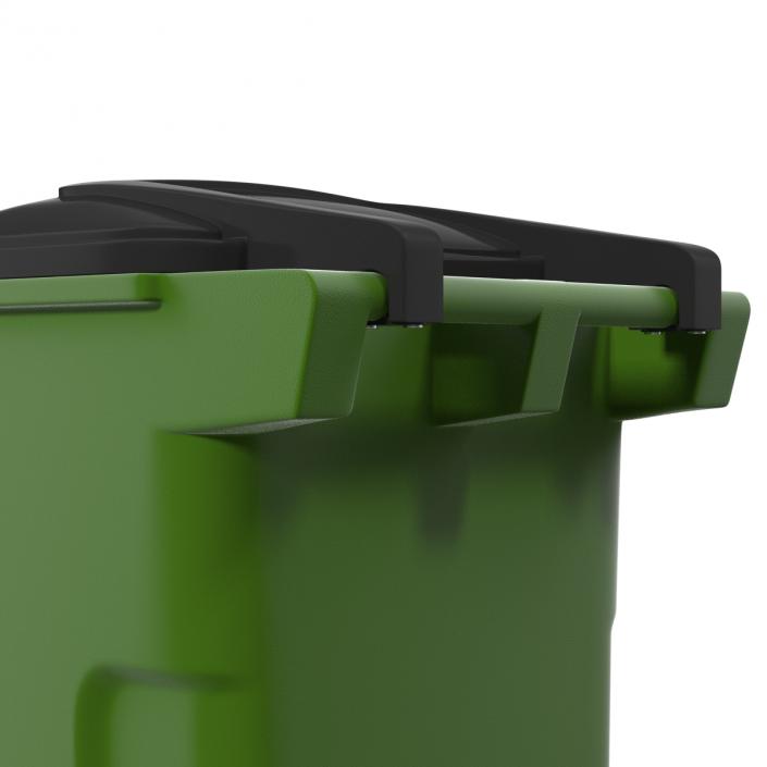 3D Wheeled Recycling Container with Lid