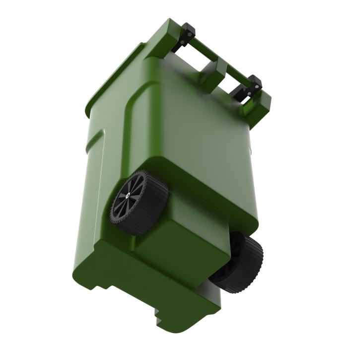 3D Wheeled Recycling Container with Lid