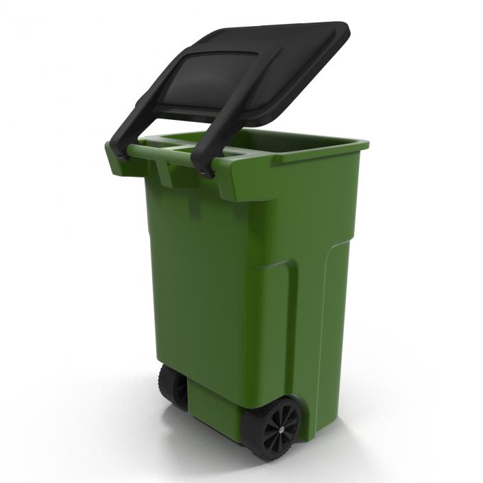 3D Wheeled Recycling Container with Lid