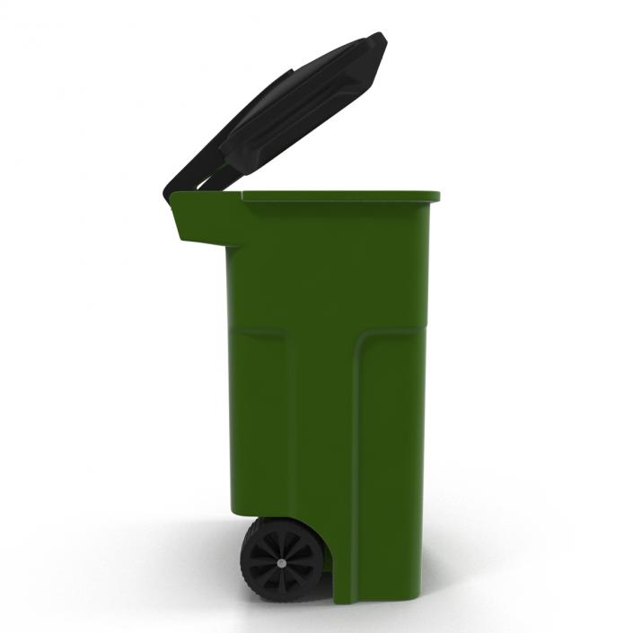 3D Wheeled Recycling Container with Lid