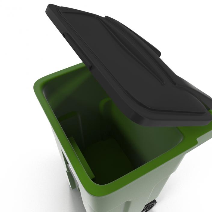 3D Wheeled Recycling Container with Lid