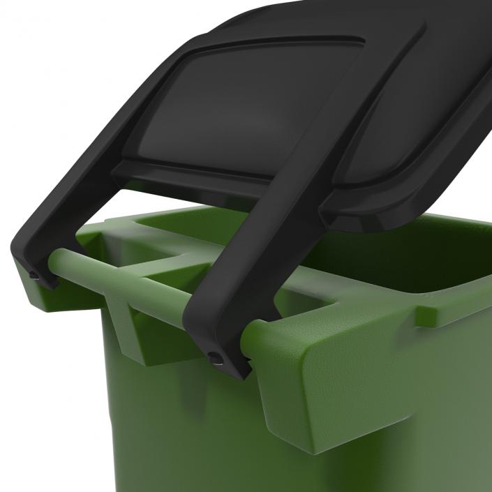 3D Wheeled Recycling Container with Lid