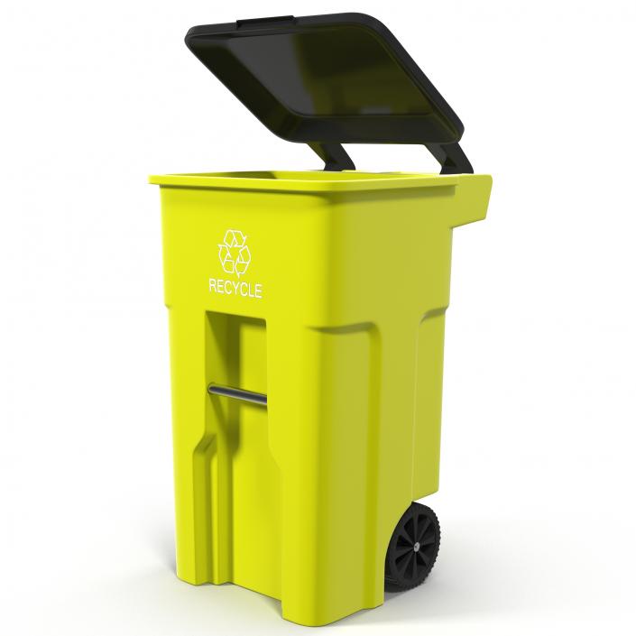 Recyling Bin Yellow 3D model