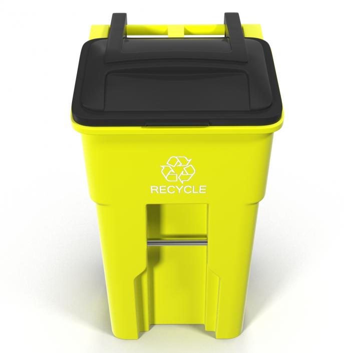 Recyling Bin Yellow 3D model