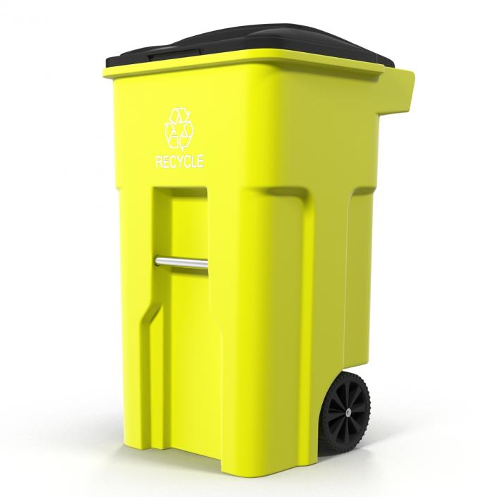 Recyling Bin Yellow 3D model