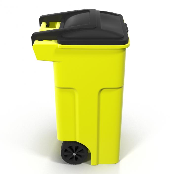 Recyling Bin Yellow 3D model