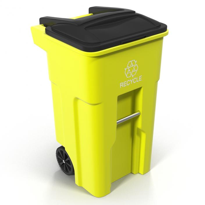 Recyling Bin Yellow 3D model