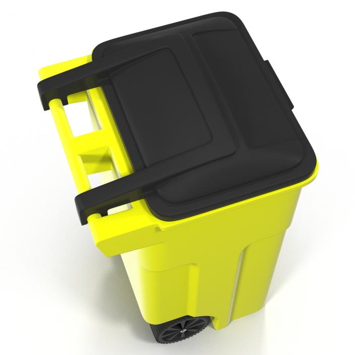 Recyling Bin Yellow 3D model