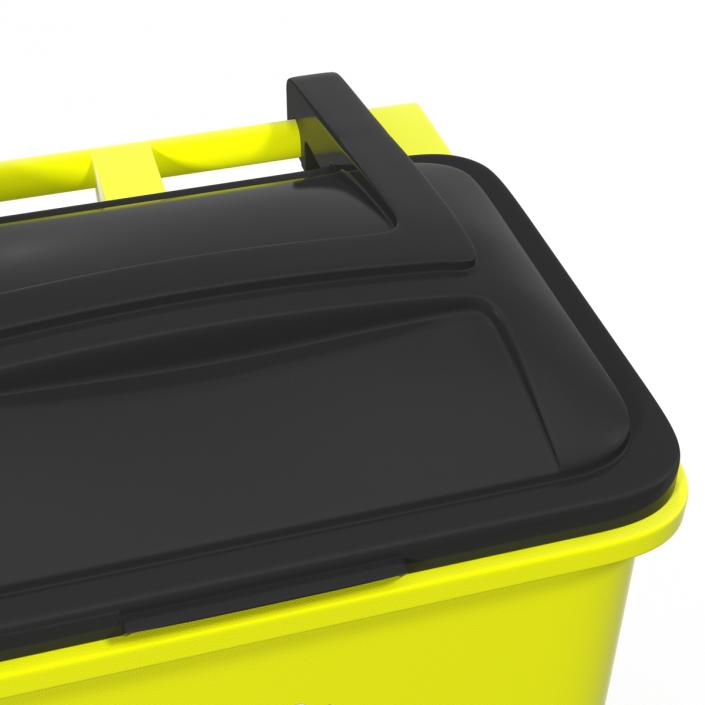 Recyling Bin Yellow 3D model