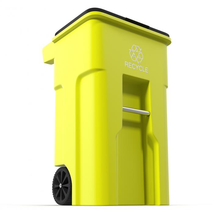 Recyling Bin Yellow 3D model