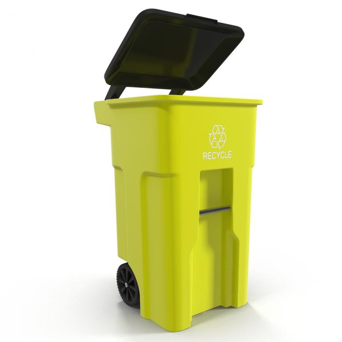 Recyling Bin Yellow 3D model