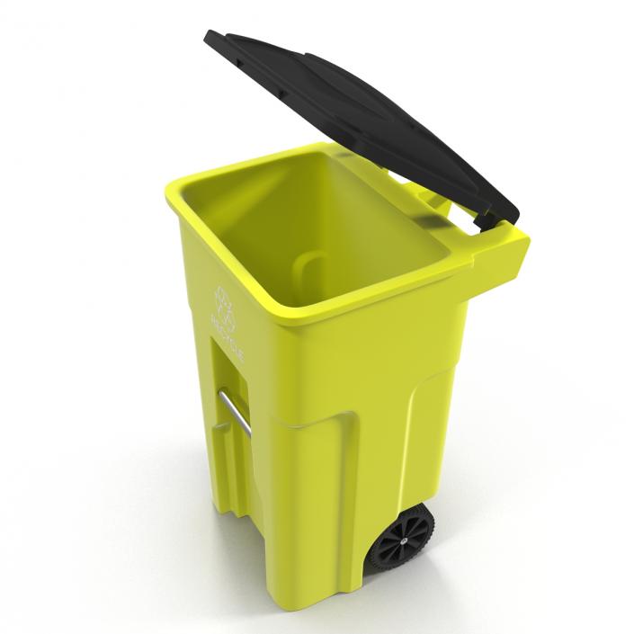 Recyling Bin Yellow 3D model