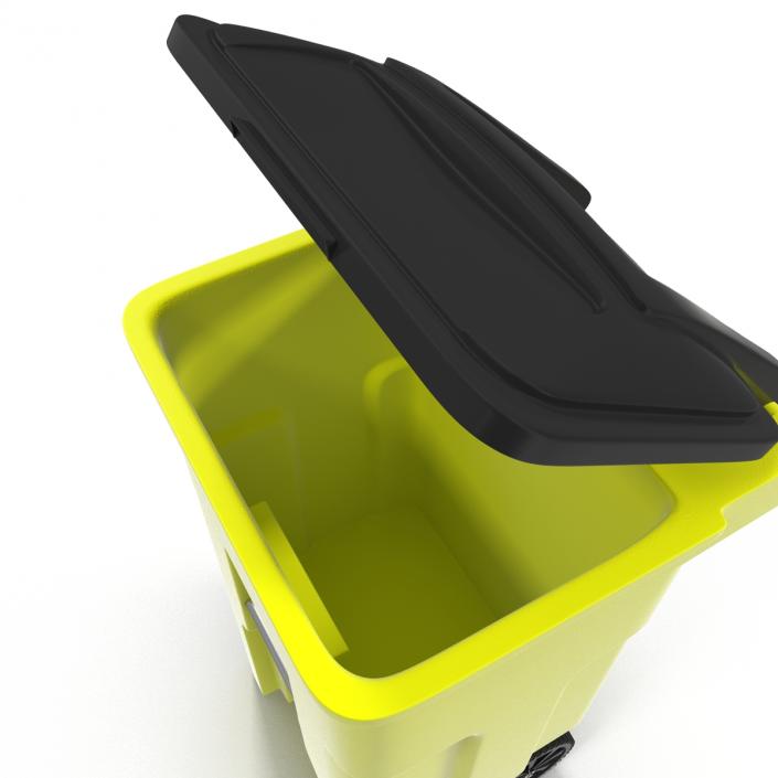 Recyling Bin Yellow 3D model