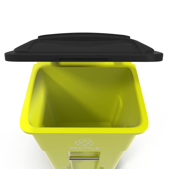 Recyling Bin Yellow 3D model