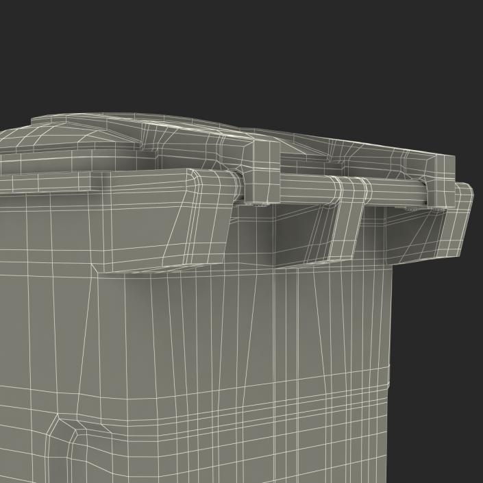 Recyling Bin Yellow 3D model