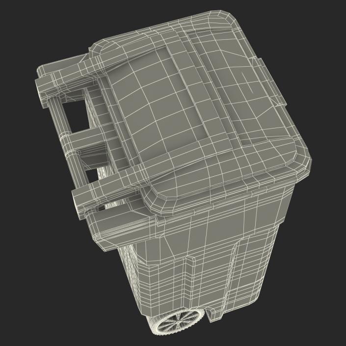 Recyling Bin Yellow 3D model