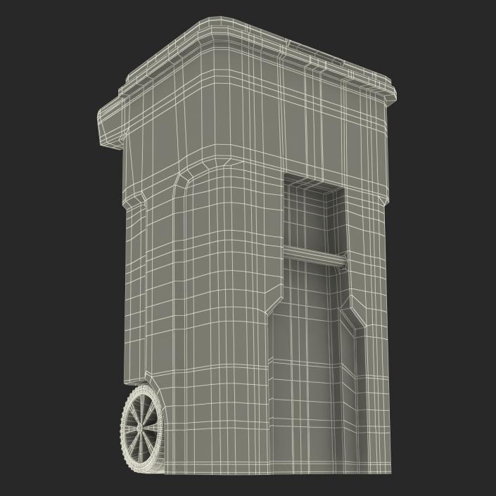 Recyling Bin Yellow 3D model