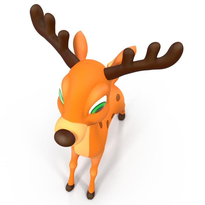 Cartoon Deer Rigged 3D model