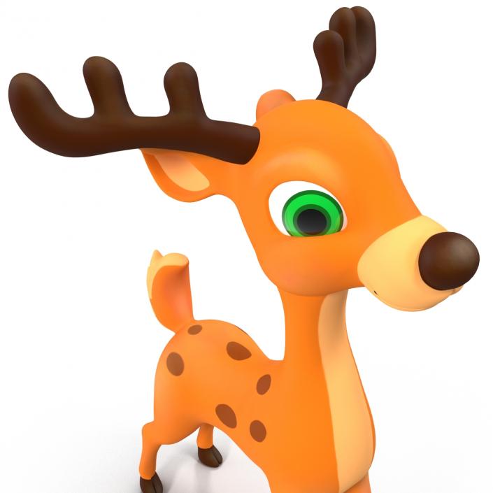 Cartoon Deer Rigged 3D model