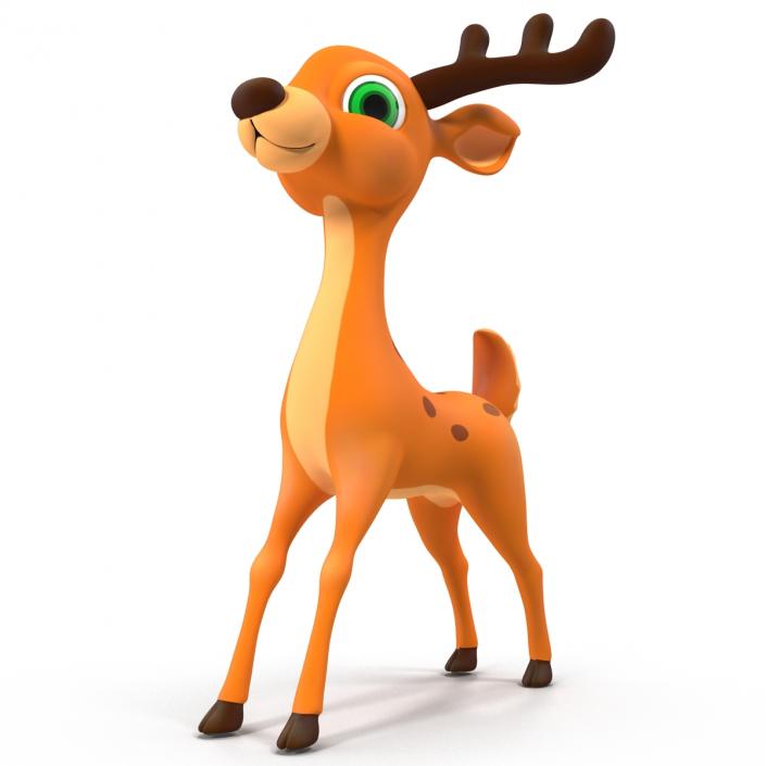 Cartoon Deer Rigged 3D model