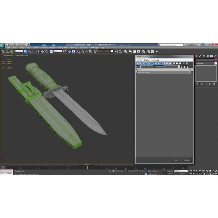 Military Field Knife 3D Models Set 3D model