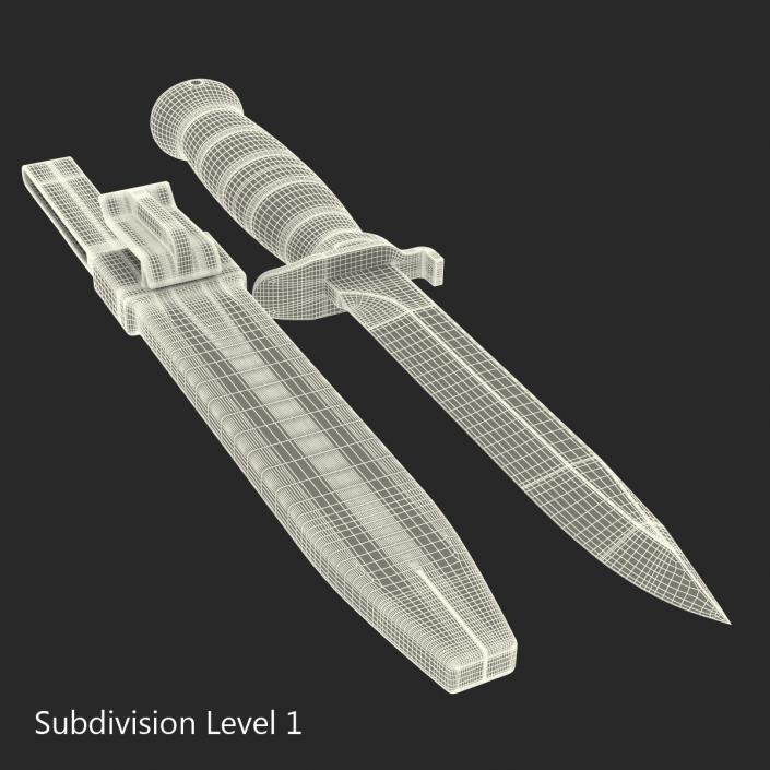 Military Field Knife 3D Models Set 3D model