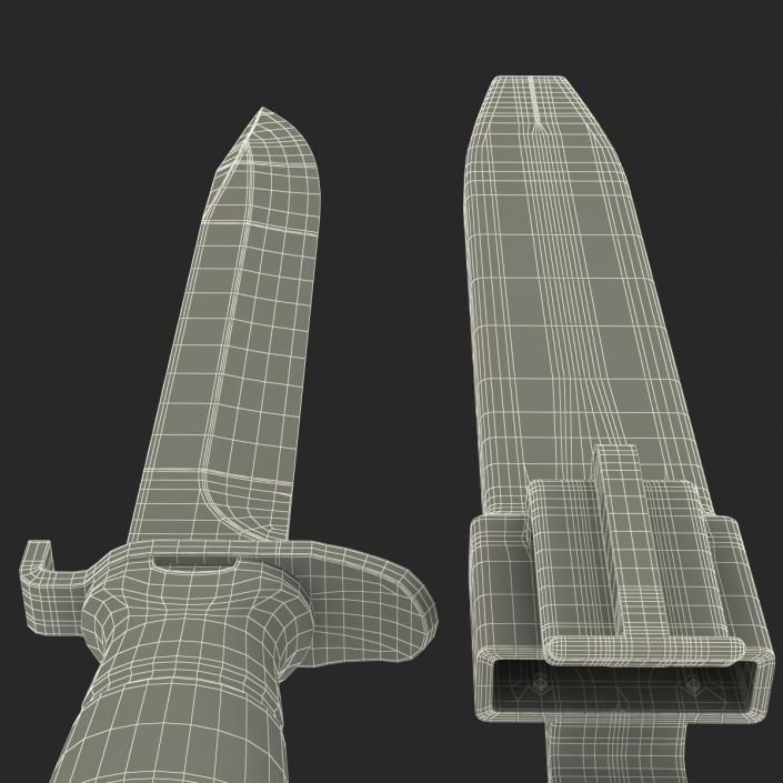 Military Field Knife 3D Models Set 3D model