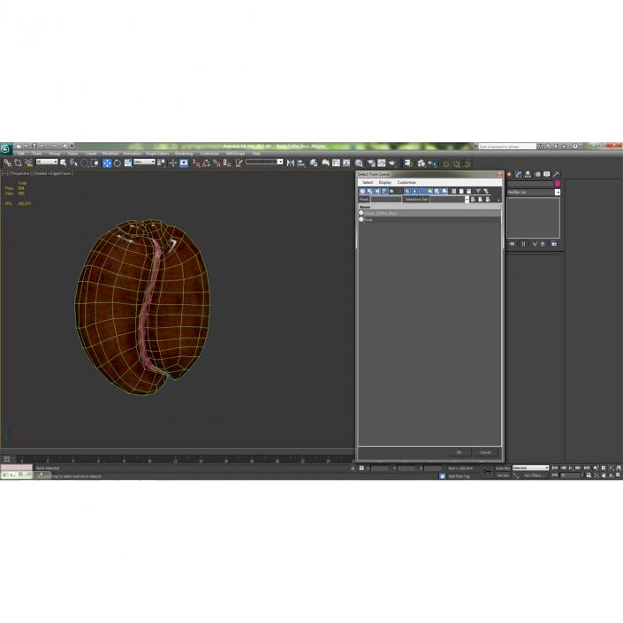 Roasted Coffee Bean 3D model