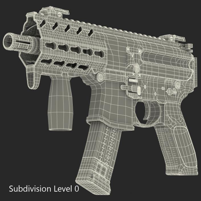 3D Machine Pistol Sig Sauer MPX model