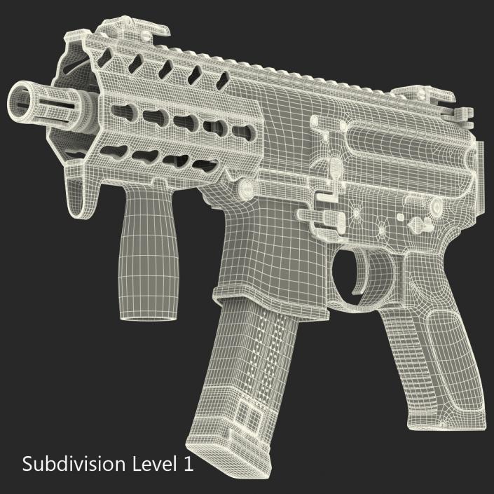 3D Machine Pistol Sig Sauer MPX model