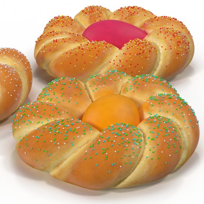 3D Easter Bread 3D Models Set