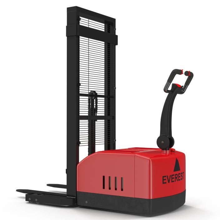 Electric Walkie Stacker Red 3D