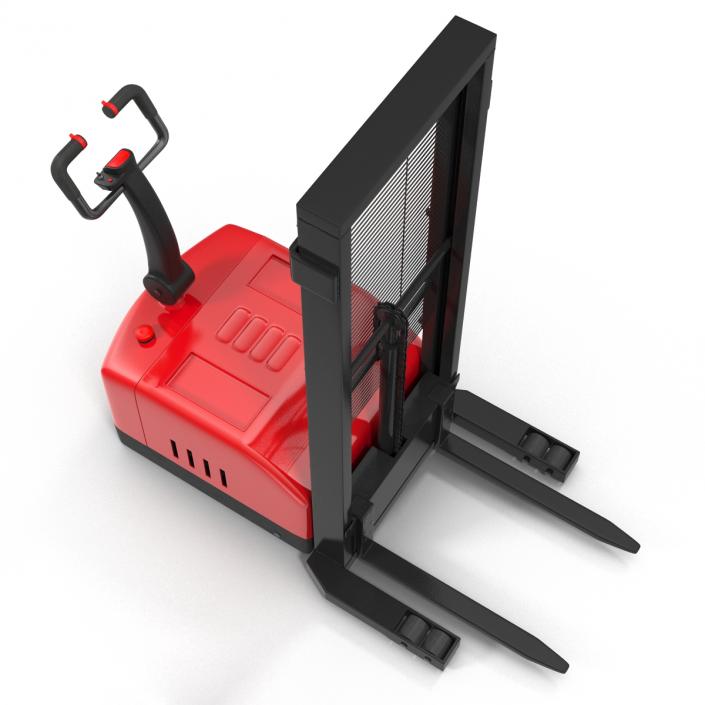 Electric Walkie Stacker Red 3D