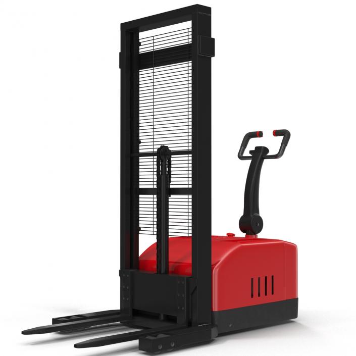 Electric Walkie Stacker Red 3D