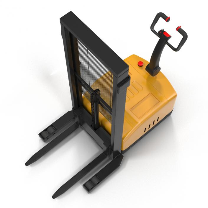 Electric Walkie Stacker Rigged Yellow 3D