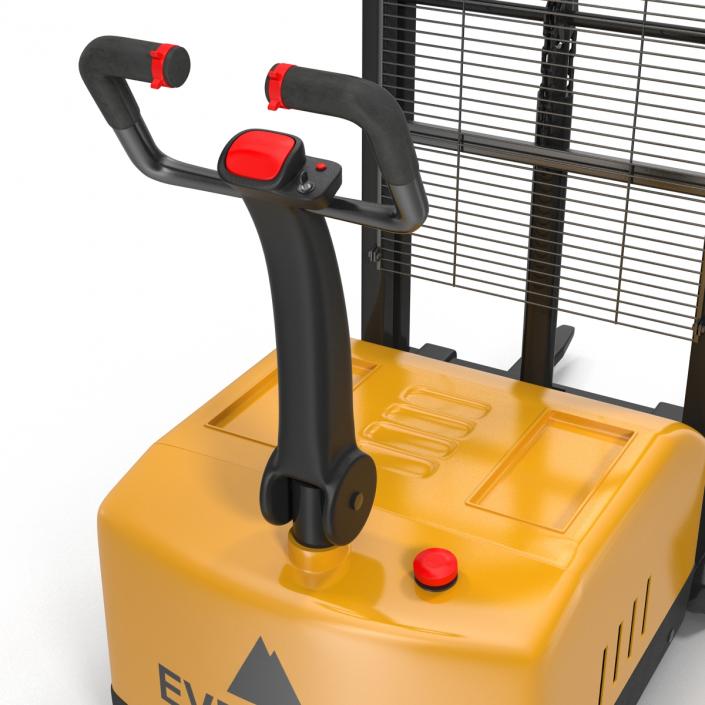 Electric Walkie Stacker Rigged Yellow 3D