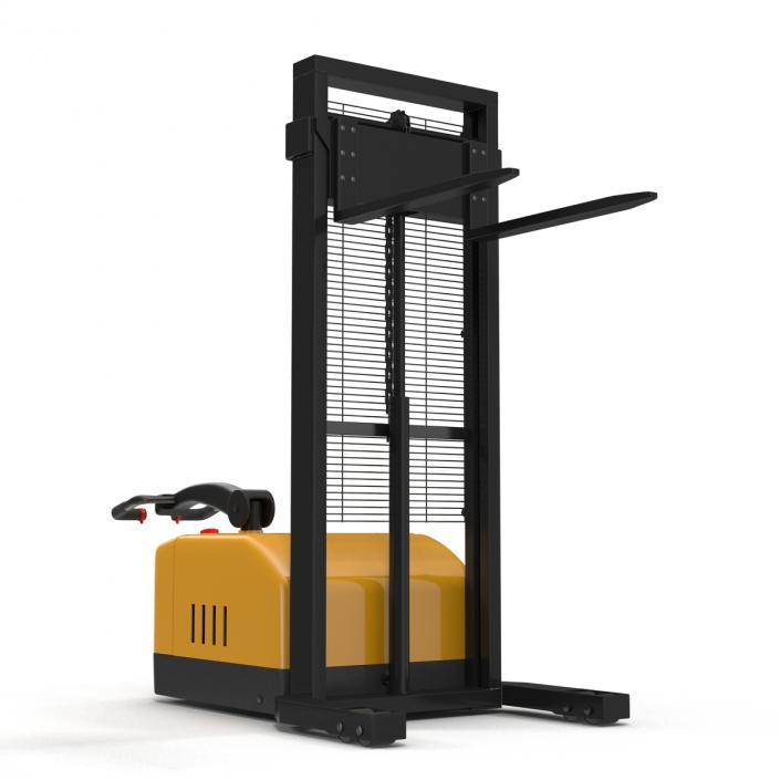 Electric Walkie Stacker Rigged Yellow 3D