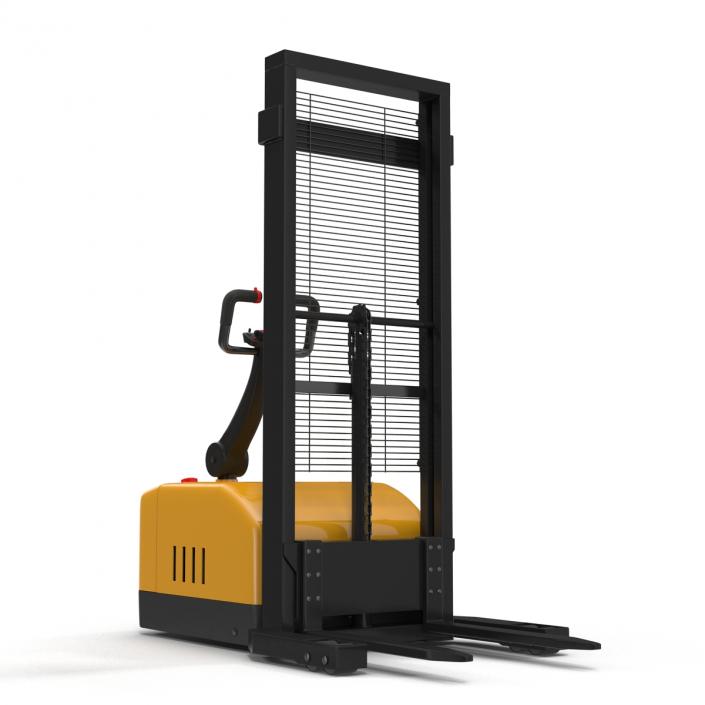 Electric Walkie Stacker Rigged Yellow 3D