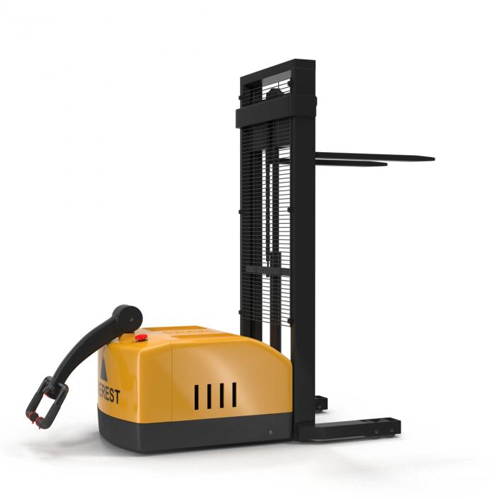 Electric Walkie Stacker Rigged Yellow 3D