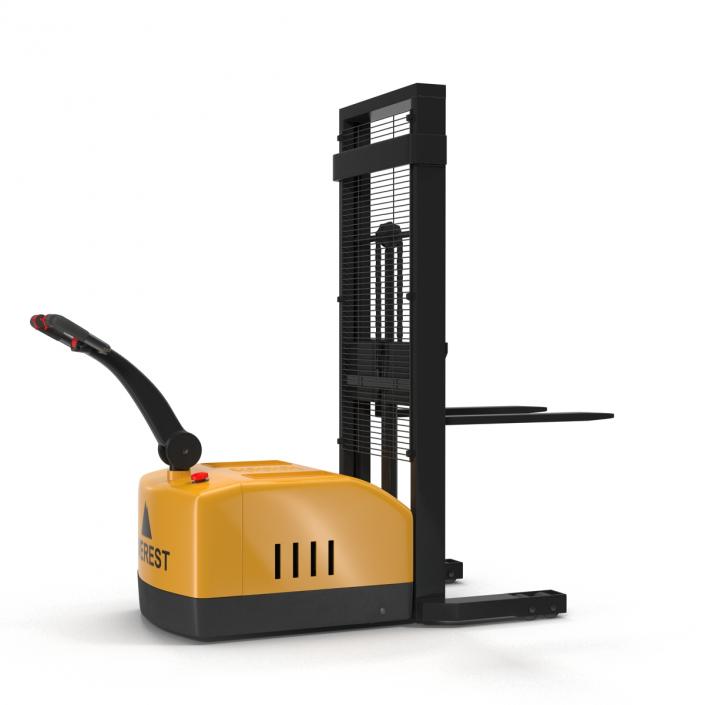 Electric Walkie Stacker Rigged Yellow 3D