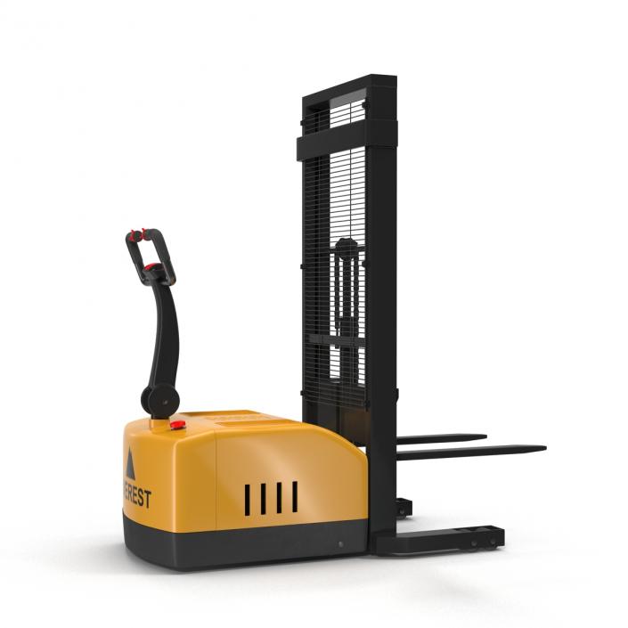 Electric Walkie Stacker Rigged Yellow 3D