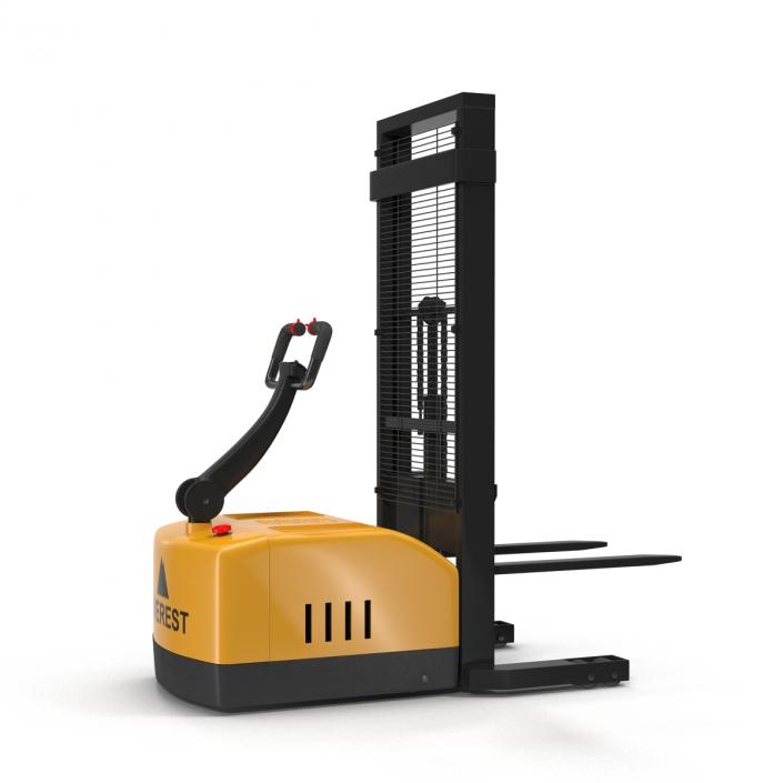 Electric Walkie Stacker Rigged Yellow 3D