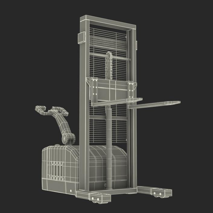 Electric Walkie Stacker Rigged Yellow 3D