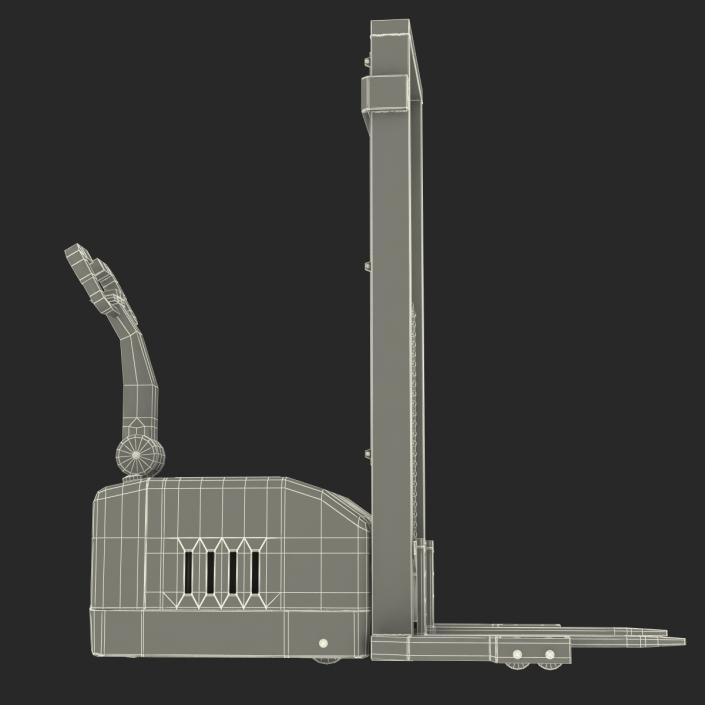 Electric Walkie Stacker Rigged Yellow 3D