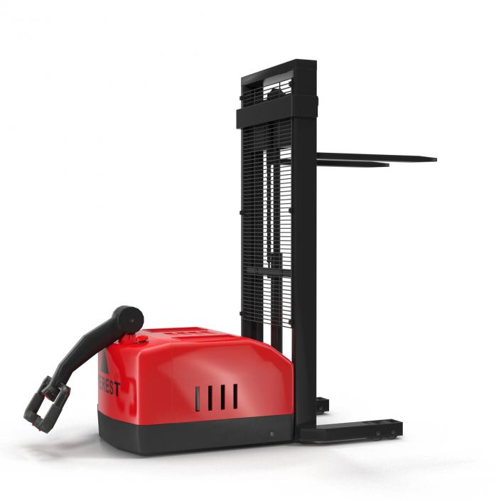 Electric Walkie Stacker Rigged Red 3D model