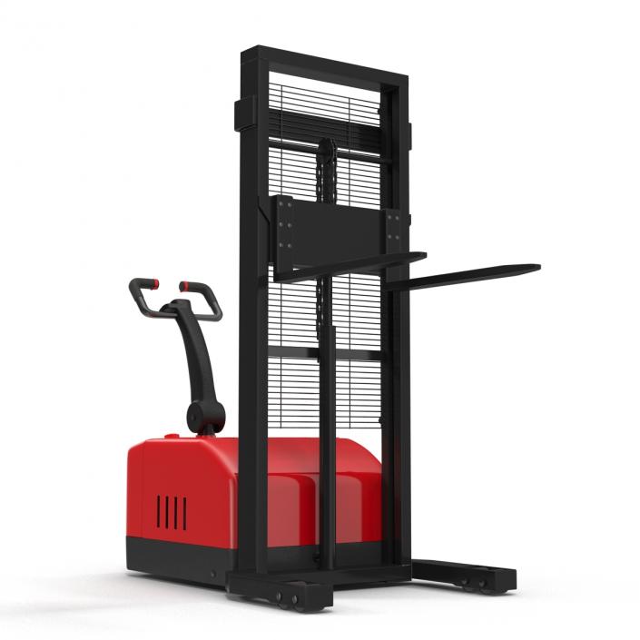 Electric Walkie Stacker Rigged Red 3D model